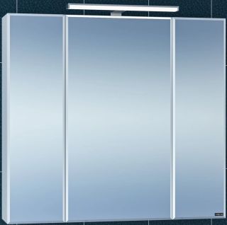 Зеркальный шкаф с подсветкой СанТа Стандарт 113011 80см белый