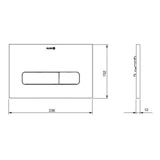 Клавиша смыва Kludi Unifix 30PP0139 механическая чёрный матовый