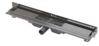 Душевой лоток AlcaPlast Flexible Low для перфорированной решетки с краем к стене 115см хром APZ104-1150