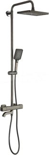 Душевая стойка Gappo G2491-9 с термостатом оружейная сталь