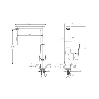 Смеситель для кухонной мойки RUSH Balearic (BA3935-23)