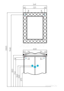 Зеркало Акватон Венеция 65см белый 1A155302VNL10