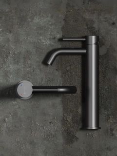 Cмеситель для раковины Knotlor SS-20/GM, оружейная сталь