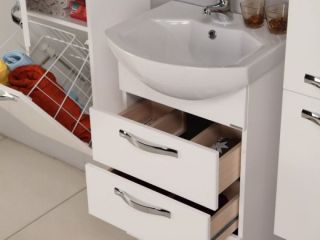 Тумба под раковину Акватон Ария 50см белый 1A140201AA010