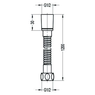 Душевой шланг Swedbe Terracotta 2569 120см тёмная бронза