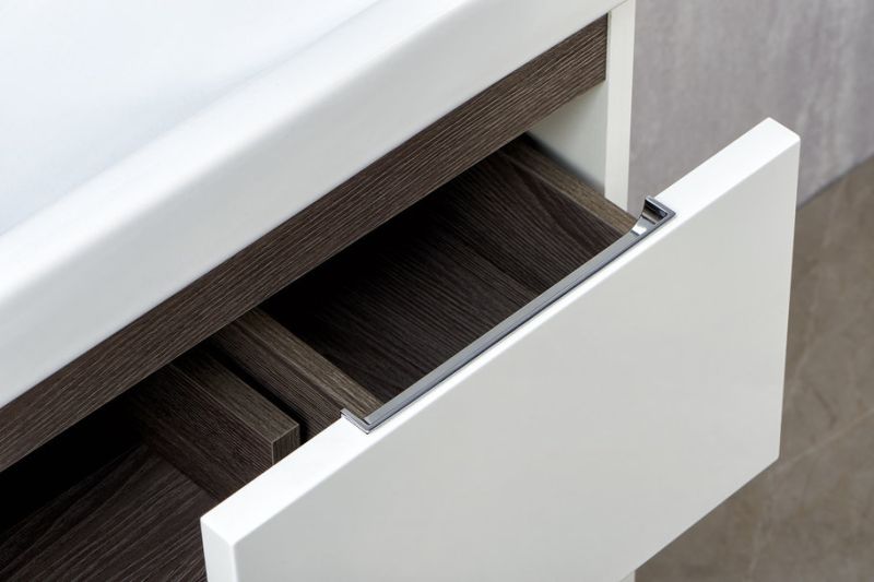 Тумба под раковину Акватон Рене 60см белый/грецкий орех 1A258501NRC80