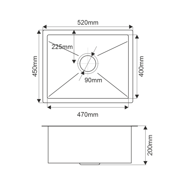 Мойка R5245H Melana ProfLine 3,0/200 сатин