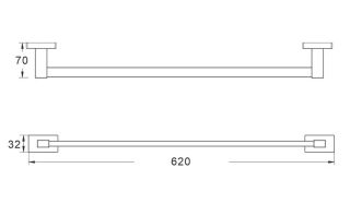 Полотенцедержатель Shevanik SG5617H чёрный