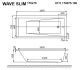 Гидромассажная ванна Whitecross Wave Slim 0111.170075.100.SOFT.GL 170x75см Soft золото