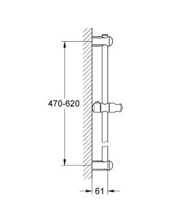 Душевая штанга GROHE Euphoria Neutral 600 мм, хром 27499000