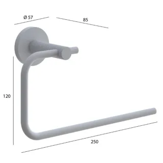 Полотенцедержатель Boheme Uno 10975-SGM оружейная сталь