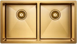 Мойка кухонная Paulmark Dopplet PM507844-BG брашированное золото