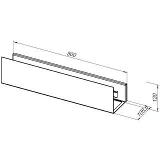 Полка Aquanet Магнум 302232 50 см белый матовый