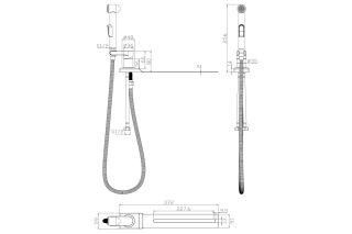 Гигиенический душ со смесителем Rossinka X25-56 Хром