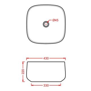 Раковина ArtCeram Cognac COL006 17 34 черная 43 см