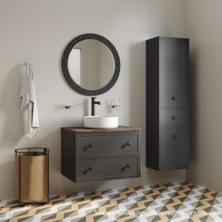 Тумба подвесная IDDIS Torr TOR70DMi95K со столешницей 70см орех макадамия/тёмно-серый