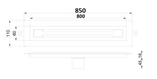 Душевой лоток Boheme Premium Trendy 983-80-MG 80см золото матовое