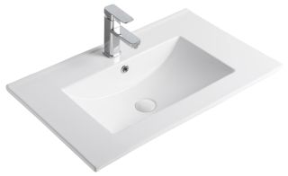 Раковина Gid 9070e 71102 встраиваемая сверху белая 71x46.5x17