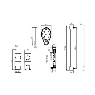 Душевой гарнитур Bravat Waterfall D154CP-2-RUS