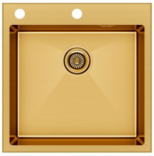 Мойка кухонная Paulmark Kroner-Edge PM775151-BG брашированное золото