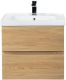 Подвесная тумба под раковину Art&Max Techno 60см дуб мадейра янтарь AM-Techno-600-2C-SO-LW674