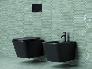 Подвесной унитаз Ceramica Nova Metric CN3007MB безободковый чёрный матовый