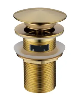 Донный клапан Boheme 612/2-MG с переливом золото матовое