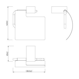 Держатель для туалетной бумаги Lemark Smooth Line 9722011 чёрный матовый