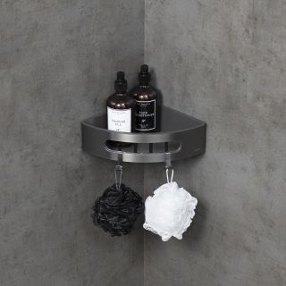 Полка для душа угловая Lemark Shelf line 9776048 графит