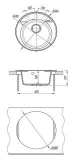 Кухонная мойка Lemark Sula 500 9910006 шампань