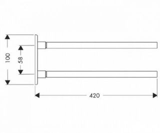Полотенцедержатель Hansgrohe SteeL 41220800 хром