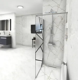 Душевая перегородка Cerutti SPA PICK T90 90см хром