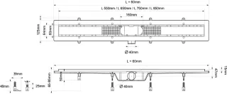 Душевой лоток Milleau MULTI M850MB 85 см черный