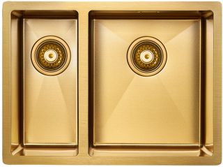 Мойка кухонная Paulmark Annex PM545944-BGR правая брашированное золото
