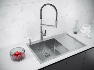 Мойка кухонная Paulmark Kroner-Edge PM777851-BSL брашированная нержавеющая сталь