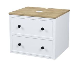 Тумба подвесная IDDIS Torr TOR60WVi95K со столешницей 60см дуб верона/белый матовый