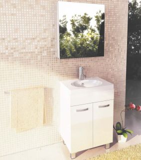 Comforty Зеркало-шкаф "Диана-60" белый глянец