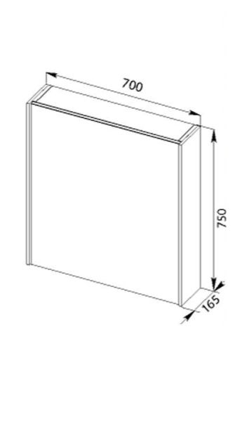Зеркало-шкаф Aquanet Латина 70 белый