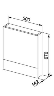 Зеркало-шкаф Aquanet Нота 50 белый