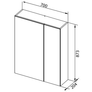Зеркало-шкаф Aquanet Йорк 70 00202088 белый