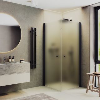 Душевой уголок MaybahGlass MGY-1293-6 80x80см чёрный