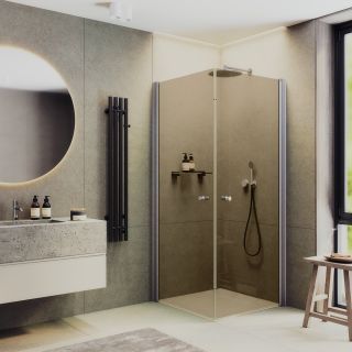 Душевой уголок MaybahGlass MGY-1302-5 90x90см хром матовый