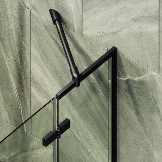 Шторка на ванну MaybahGlass MGV-915-6 99см чёрный