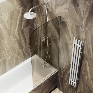 Шторка на ванну MaybahGlass MGV-151-5у 74см хром матовый