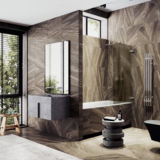 Шторка на ванну MaybahGlass MGV-652-4 70см хром глянцевый