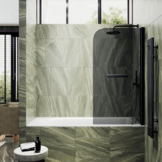 Шторка на ванну MaybahGlass MGV-785-6 70см чёрный