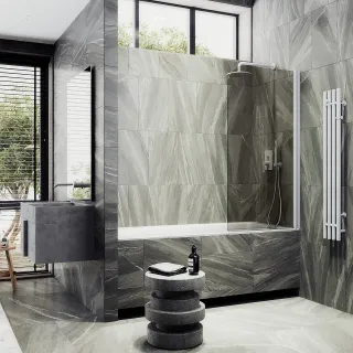 Шторка на ванну MaybahGlass MGV-622-1 80см белый