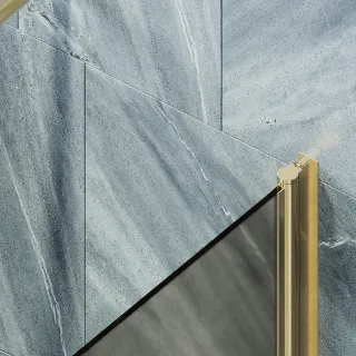 Шторка на ванну MaybahGlass MGV-612-3 60см золото