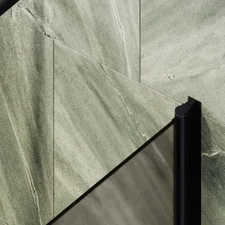 Шторка на ванну MaybahGlass MGV-602-6 40см чёрный