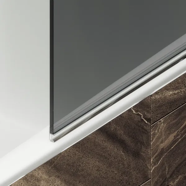 Шторка на ванну MaybahGlass MGV-618-5 70см хром матовый